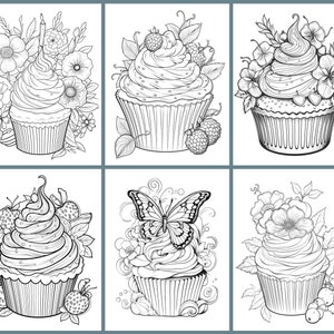 35 Cupcakes Coloring Pages, Adults Printable Coloring Page With ...