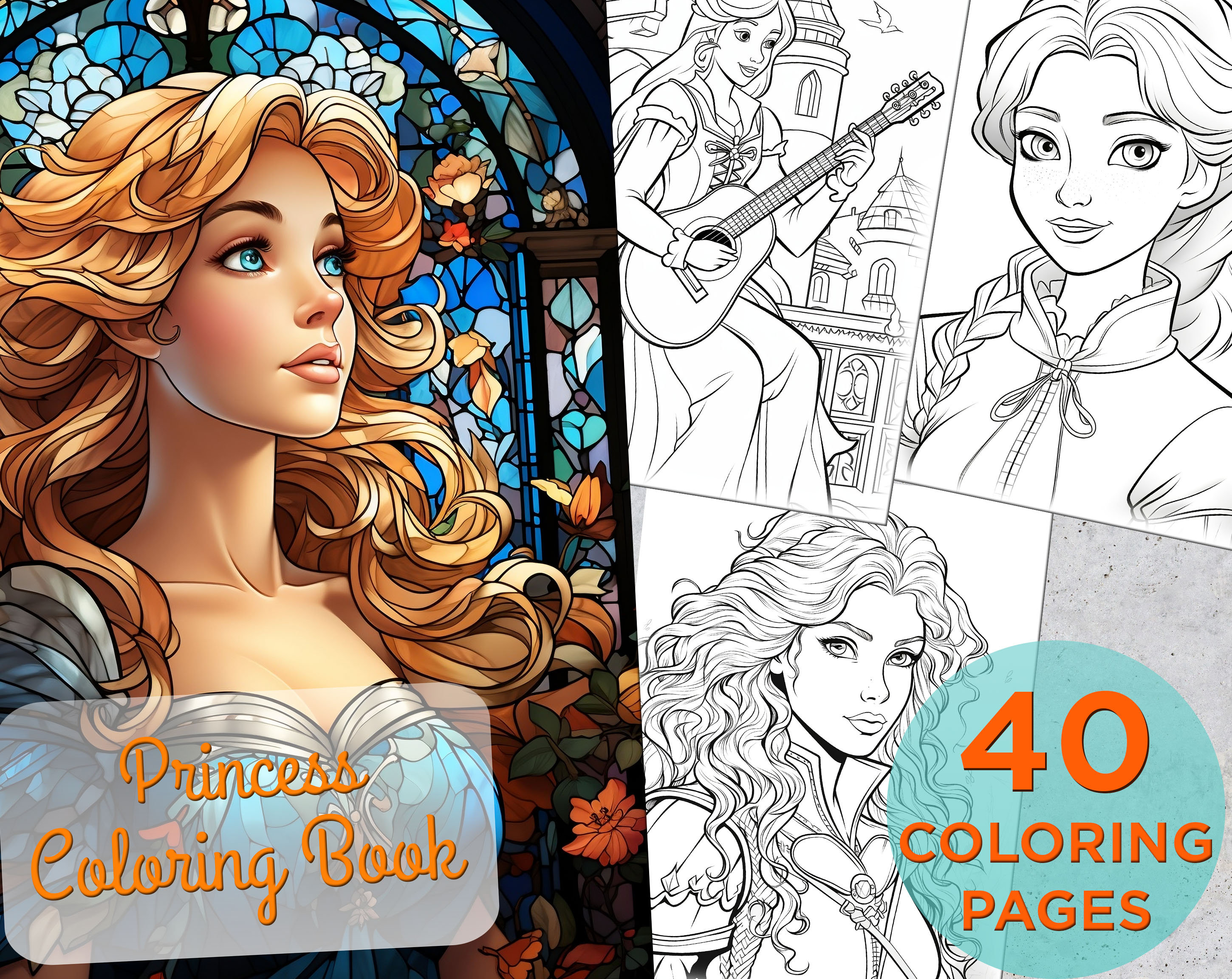 40 Princess Coloring Pages, Printable Coloring Page With Princess