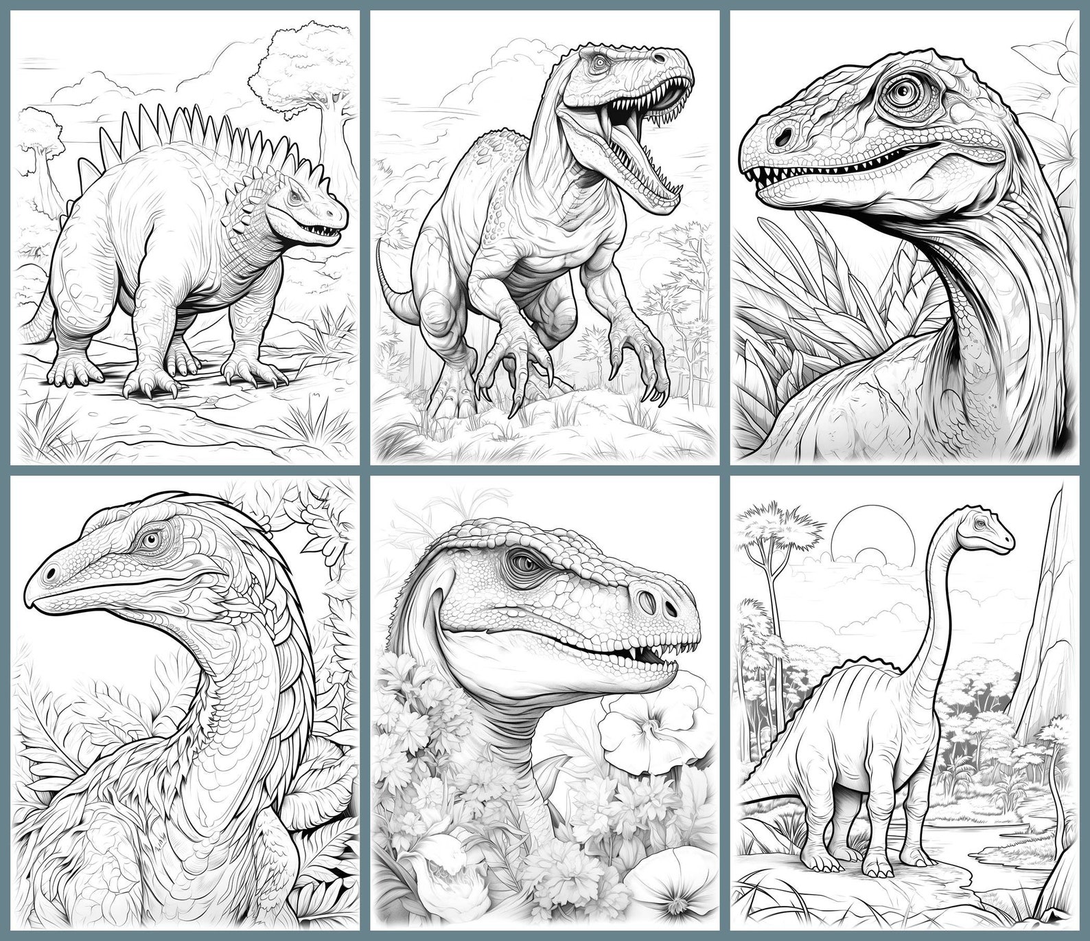 36 Dinosaurs Coloring Pages, Printable Dinosaur Coloring Pages for ...