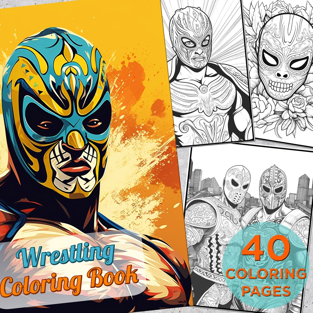 40 Wrestling Coloring Pages, Freestyle Wrestling Adult Printable ...
