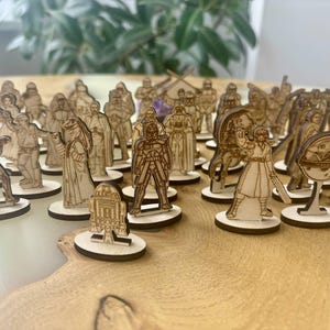Set speelgoedsoldaatjes voor lasersnijden, digitaal houten speelgoedsoldaatjesmodel, Star War speelgoedsoldaatjes Glowforge SVG-snijbestand