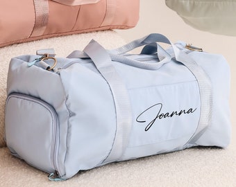 Personalized Name Duffel Bag, Mothers Day Gifts, Cute Overnight Bag for Her, Custom Weekender Bag, Travel Bag, Initial Gym Bag, Hospital Bag