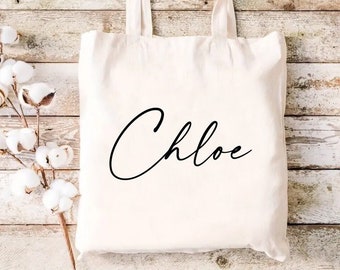 Personalized Name Bag, Custom Tote Bag, Name Tote, Mothers Day Gifts, Tote Bags for Women, Gift for Her, Eco Friendly Canvas Bridesmaid Tote