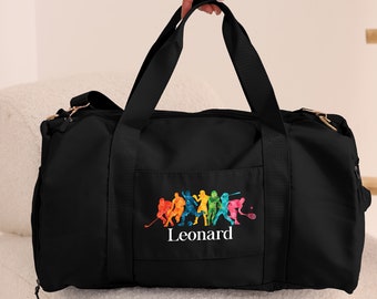 Custom Named Sport Bag for Men, Basketball Duffle Bag, Sports Mens Bag, Volleyball Bag, Personalized Sports Bag, Large Handbag for GYM