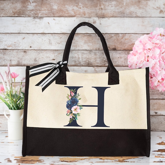 Buy Personalized Name Print Purse, Oversize Beach Bag, Flower