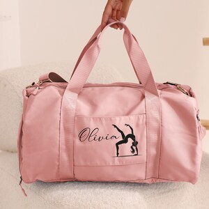 Personalized Gymnastics Bag, Custom Rhythmic Gymnastic Bag, Gift for Mom, Women Athletic Bag, Custom Name Bag, Travel Duffle Bag, Sports Bag image 8