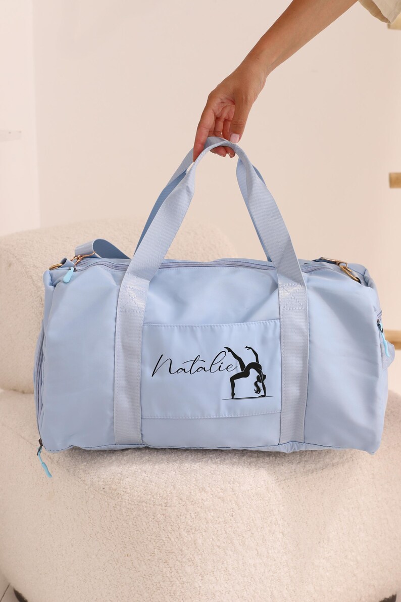 Personalized Gymnastics Bag, Custom Rhythmic Gymnastic Bag, Gift for Mom, Women Athletic Bag, Custom Name Bag, Travel Duffle Bag, Sports Bag image 7
