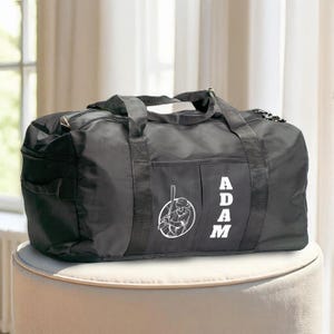 [GRAVER]★BASEBALL BLACK LOGO EMBROIDERY DUFFEL BAG ENGRAVED Duffle Bag