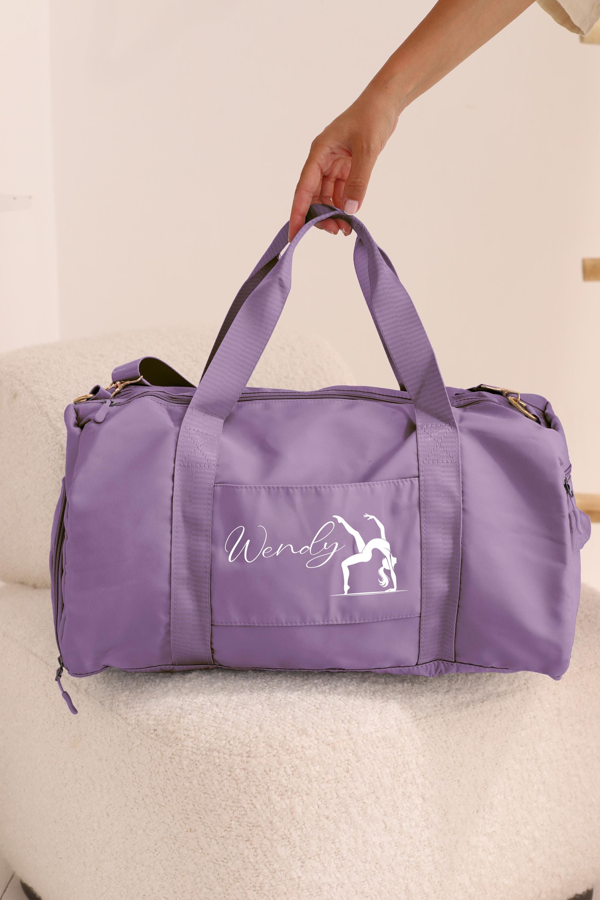 Personalized Gymnastics Bag, Custom Rhythmic Gymnastic Bag, Gift for Mom, Women Athletic Bag, Custom Name Bag, Travel Duffle Bag, Sports Bag