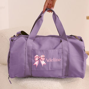 Customized Ballet Course Bag for Kids, Ballerina Bag, Her Travel Bag, Initial Gym Bag, Personalized Name Duffel Bag, Girls Sports Duffle Bag