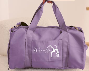 Personalized Gymnastics Bag, Custom Rhythmic Gymnastic Bag, Gift for Mom, Women Athletic Bag, Custom Name Bag, Travel Duffle Bag, Sports Bag
