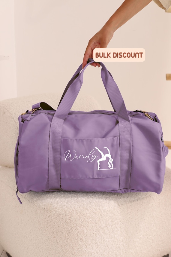 Personalized Gymnastics Bag, Custom Rhythmic Gymnastic Bag, Gift for Mom, Women Athletic Bag, Custom Name Bag, Travel Duffle Bag, Sports Bag