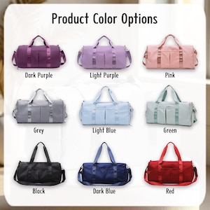 Personalized Name Duffel Bag, Mothers Day Gifts, Cute Overnight Bag for Her, Custom Weekender Bag, Travel Bag, Initial Gym Bag, Hospital Bag image 6
