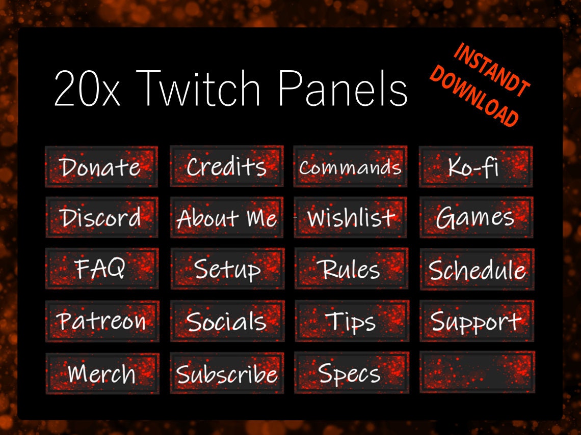 Vampire Twitch Panels for Live Streaming - StreamersVisuals