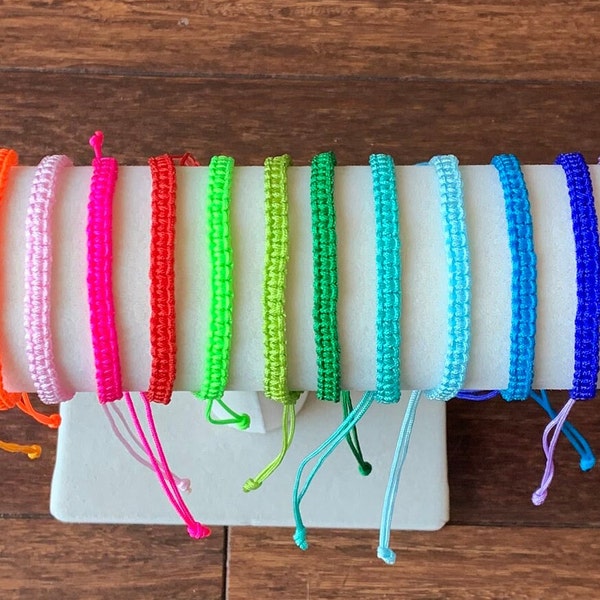 Handmade Minimalist Nylon String Bracelets-Various colors