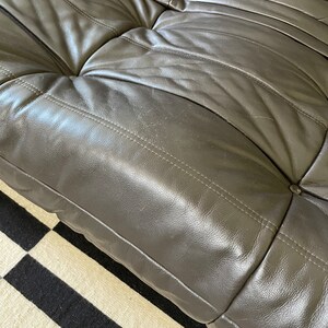 Ligne Roset Togo Leather 3 Seater Sofa In Dark Brown zdjęcie 5