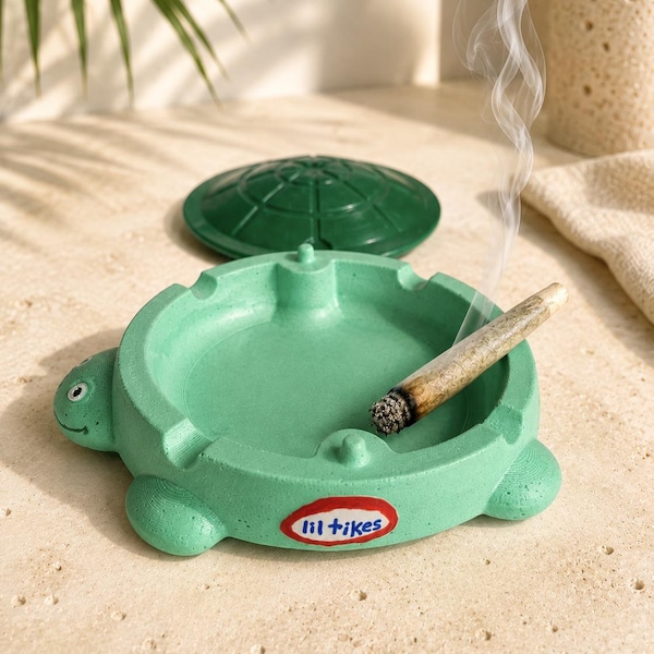 Nostalgic Turtle Sandbox Ashtray | Handmade Concrete Joint Holder