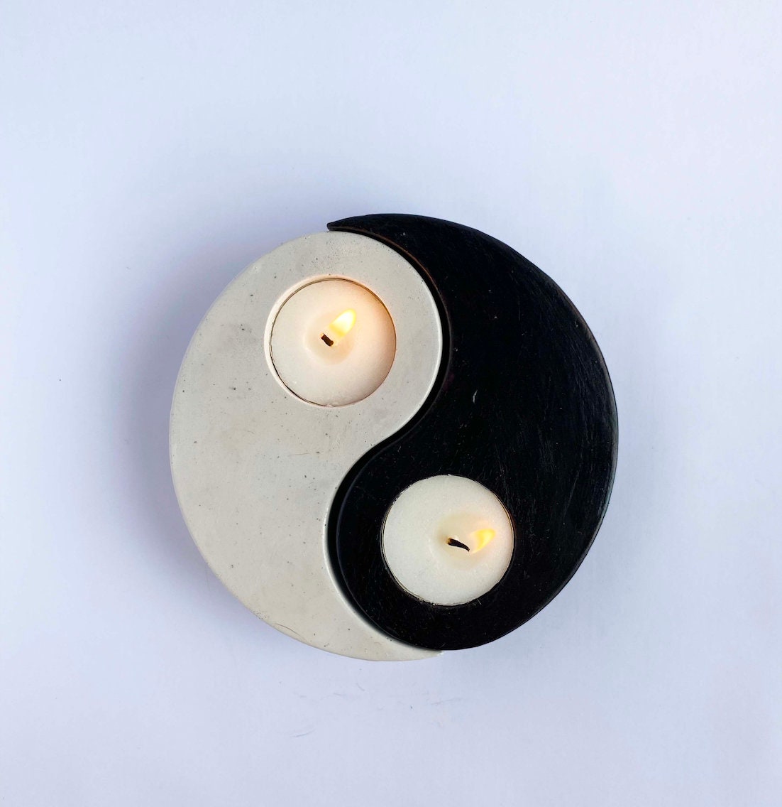 Yin Yang Candle, Pot, Concrete Candle Container, Handmade Storage Tool for  Home Decoration 