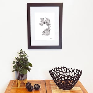 Original and Print Unframed Drawing, Marker Drawing on Marker Paper, Hand-Drawn Abstract Art, Home Decor
