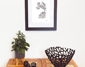 Original and Print Unframed Drawing, Marker Drawing on Marker Paper, Hand-Drawn Abstract Art, Home Decor