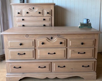 SOLD* Stunning Paint Washed Bedroom Set