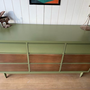 SOLDGreen MCM 9-Drawer Dresser image 4