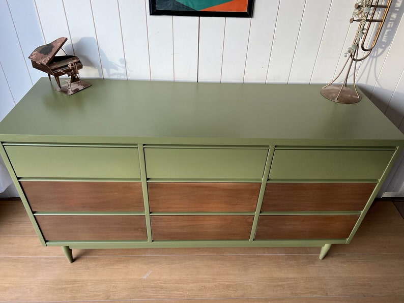 SOLDGreen MCM 9-Drawer Dresser image 4