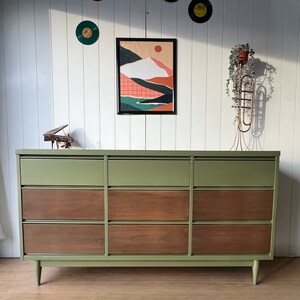 SOLDGreen MCM 9-Drawer Dresser image 6