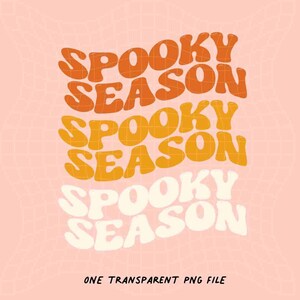 SPOOKY SEASON PNG Plik | Clipart dla dzieci na Halloween, upiorny sezon, rzemiosło, sublimacja, naklejki | przytulne jesienne wibracje | kolory kukurydzy cukrowej