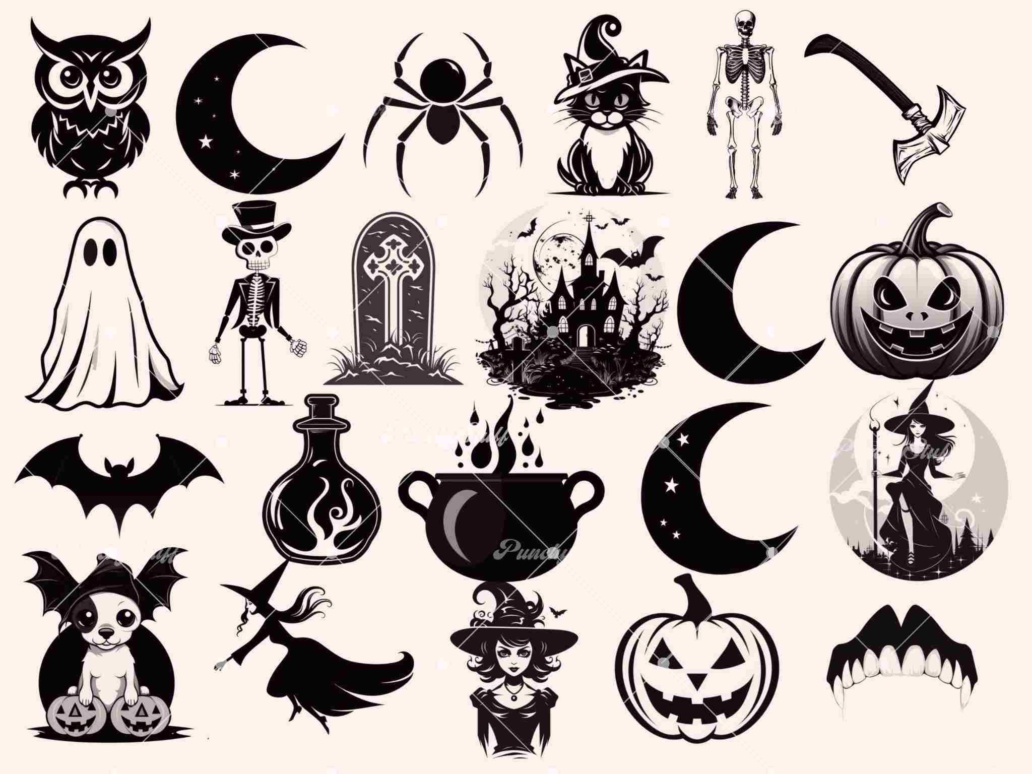 Halloween Stamp Brush Set for Procreate | Digital Stamps Commercial Use ...