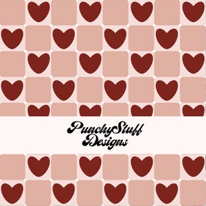 Roze en rood hart checker | Naadloos herhaalpatroon | Met de hand getekend geïllustreerd | scrapbooking, baby showeruitnodigingen, retro