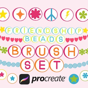 Conjunto de pinceles de sello de cuentas de pulsera de amistad para procrear / sellos de artesanía digital uso comercial fuente dibujada a mano / letras del alfabeto sellos de cuentas