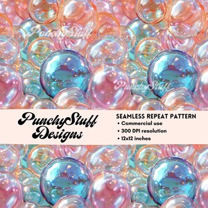 Fichier de motif de répétition sans couture de bulles 3D gonflées Joli motif 3D tendance été printemps sans couture, sublimation, enveloppements de verre, tendance, bleu rose