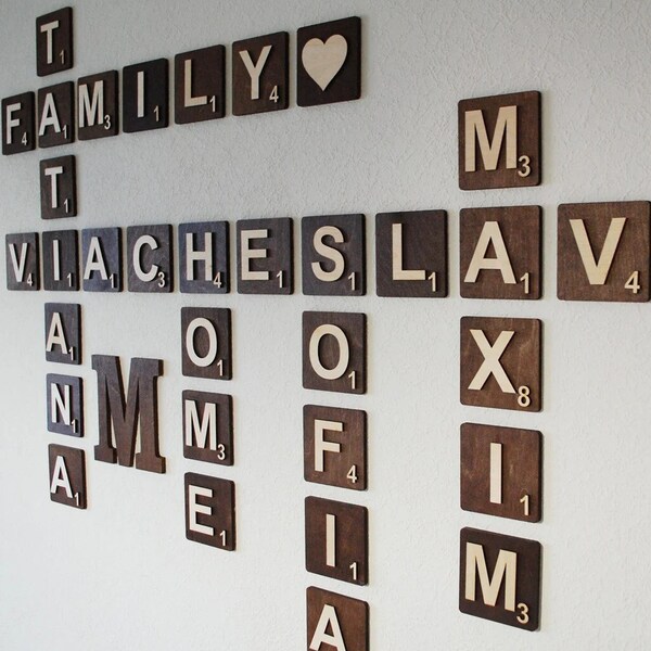 Scrabble Wall Tiles Etsy
