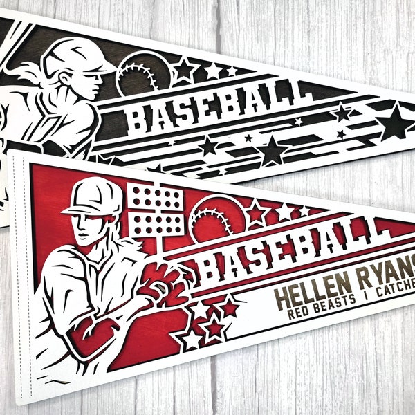 Personalized Sports Pennant Etsy