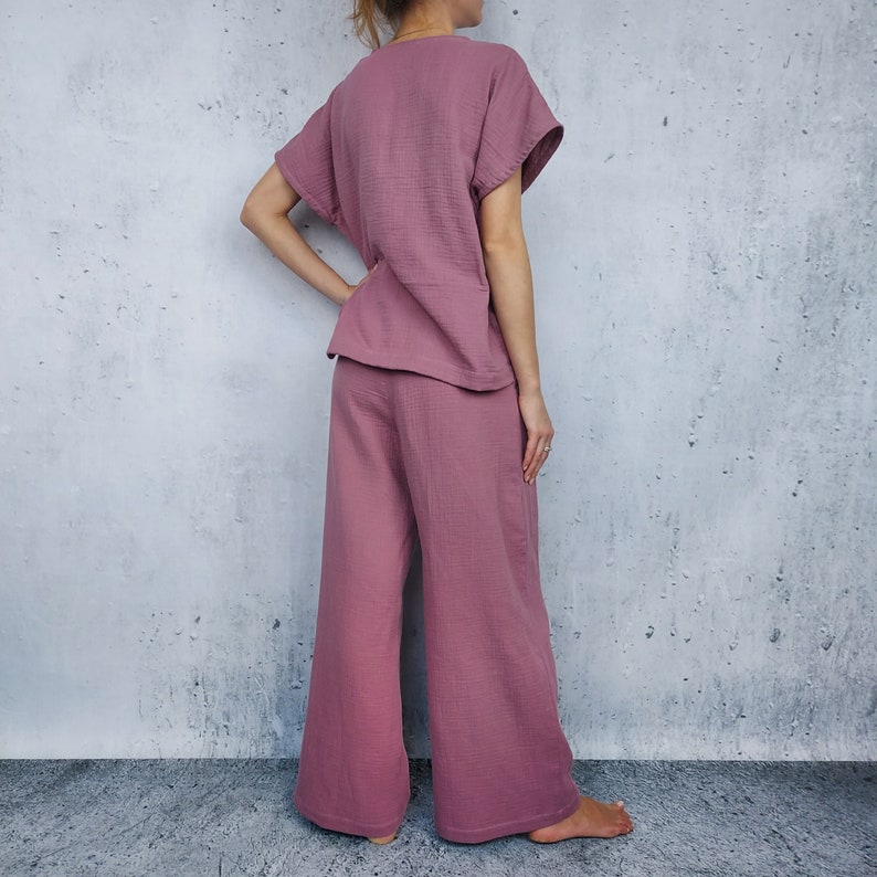 Cotton pants, loose pants