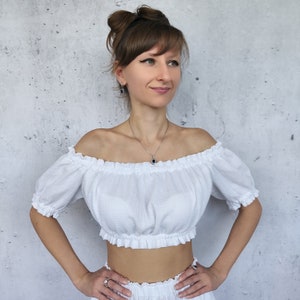 Cotton muslin top, Cotton blouse, Muslin double gauze woman top, Outfit women, Cotton casual home and beach wear, Muslin blouse for women