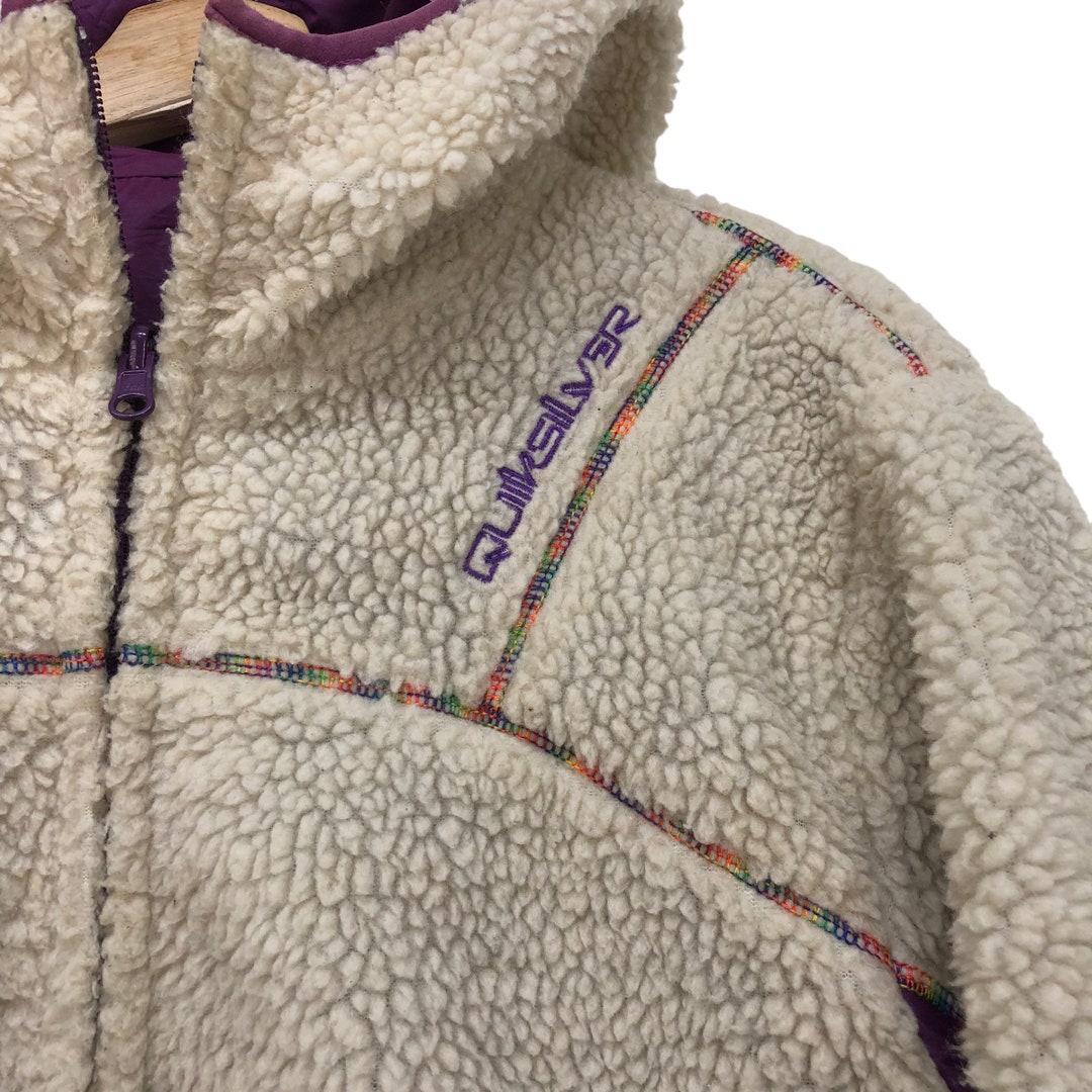 Vintage Quilksilver Hoodie Surfing Beach Surf Zipper Deep Pile Etsy