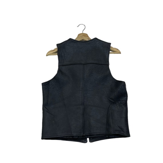 Vintage Branded Garment Vest Genuine Leather Jack… - image 2