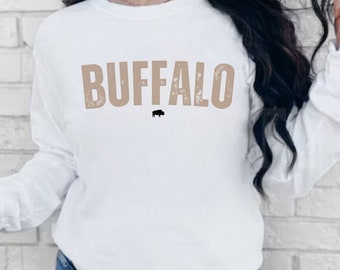 Buffalo Neutral Unisex Long Sleeve Tee
