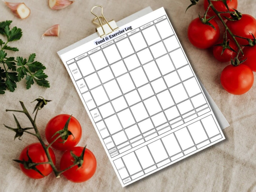 Free Printable Weekly Food And Exercise Log
