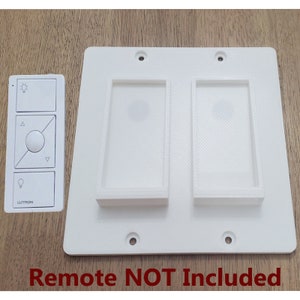 Lutron Pico Smart Remote Control Caséta Wireless Dimmer Double Wall Plate Mount. 3D Printed. Remote not included