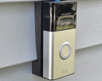 NO Drill Ring Battery Doorbell (newest model) Vinyl Siding Clip Mount No Holes. 3D Printed UV Resistant
