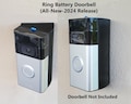Ring Battery Doorbell Wedge Angle Mount Bracket 15-90 Degree UV Resistant 3D Printed. Doorbell Not included