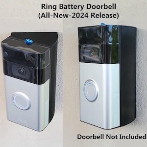 Ring Battery Doorbell Wedge Angle Mount Bracket 15-90 Degree UV Resistant 3D Printed. Doorbell Not included