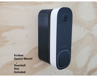 ecobee Video Doorbell Custom Spacer Expander Mounting Bracket 0.5"-4". 3D Printed. UV Resistance. Doorbell Not Included