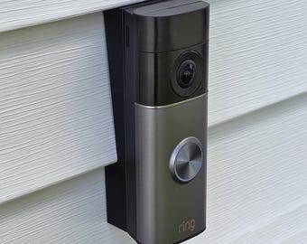 No Drill Vinyl Siding Mount Bracket Ring Battery Doorbell Pro (newest model), Retinal 4K