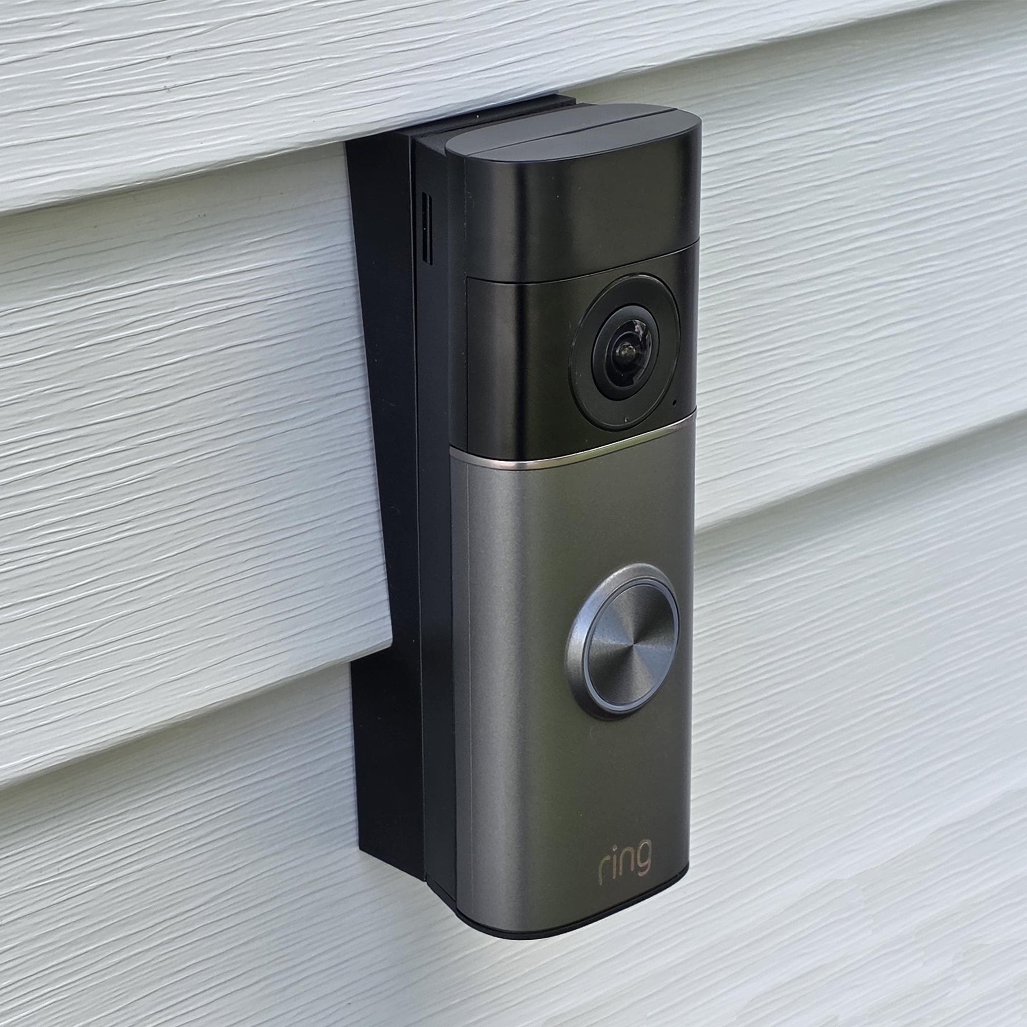 No Drill Vinyl Siding Mount Bracket Ring Battery Doorbell Pro (newest model), Retinal 4K