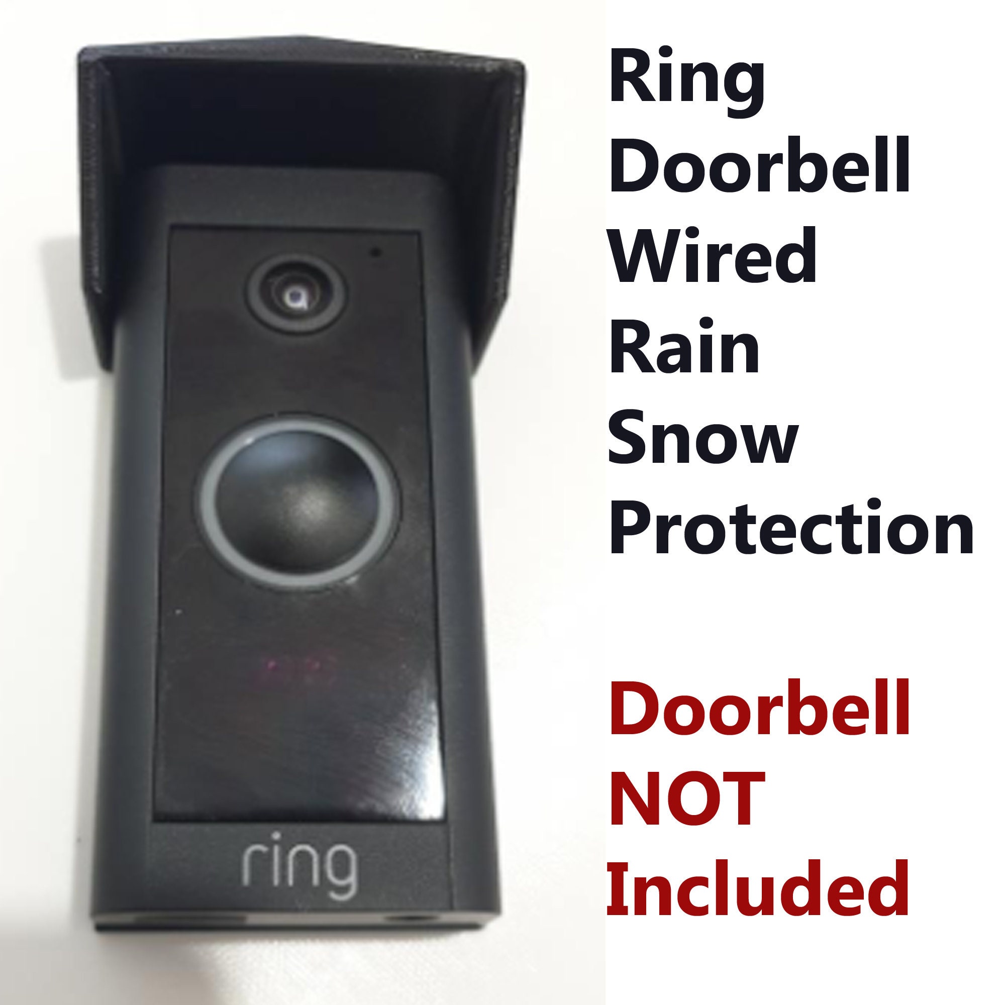 Weatherproof Doorbell Shield Clear Doorbell Weather Cover - Waterproof PU Protection For Ring Doorbells & Security Cameras Doorbell Chime Cover