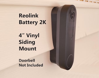 Reolink Battery Doorbell 2k 4" Vinyl Siding Mount Wedge Angle Adjustment. 3D Printed. UV Resistant. Doorbell Not Included